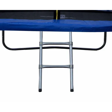 Батут JUNHOP 10 Комплект с защитной сетью и лестницей синий - Фото 4