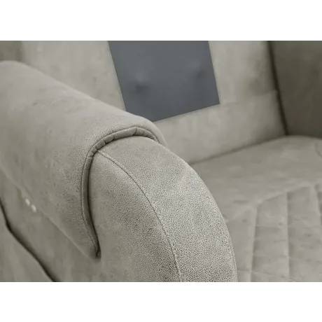 Массажное кресло реклайнер с подъемом FUJIMO LOUNGE UP F7003 ULFL Смоки (Orlando 4) - Фото 15