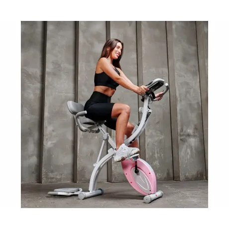 Велотренажер X-Bike DFC DavCreator Max PRO, бело-розовый - Фото 16
