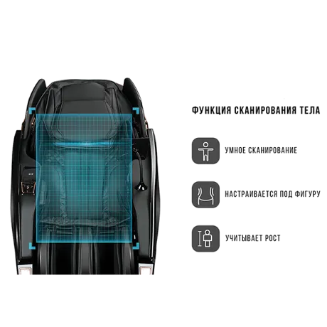 Массажное кресло Meridien Houston (black) - Фото 10