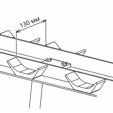Стойка для хранения 9-ти пар гантелей Aerofit AFDBR9 - Фото 2