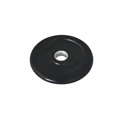 Диск обрезиненный Starfit BB-202, d=26 мм, черный, 1 кг Starfit