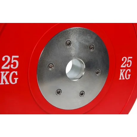 Профессиональный соревновательный диск Stecter для штанги 25 кг (красный) - Фото 3