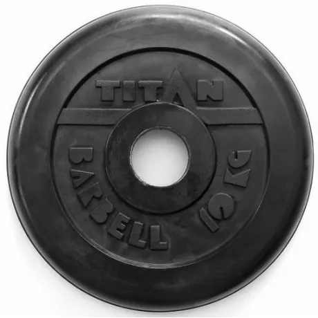 Диск обрезиненный черный Sport House 10 кг (51 мм)