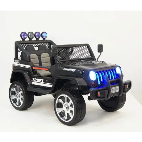 Электромобиль RiverToys JEEP T008TT (черный) - Фото 4