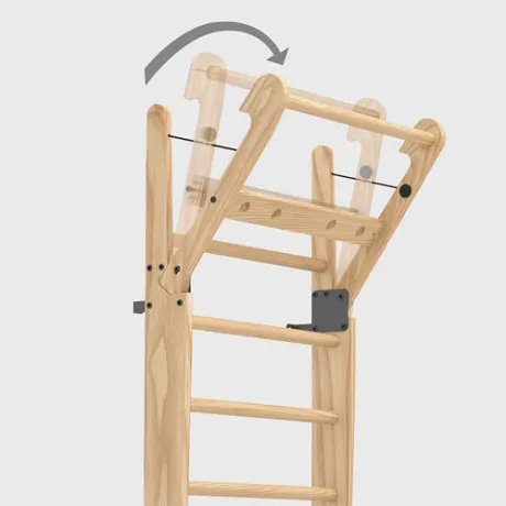 Шведская стенка с 10-ю перекладинами NOHrD WallBars вишня - Фото 2