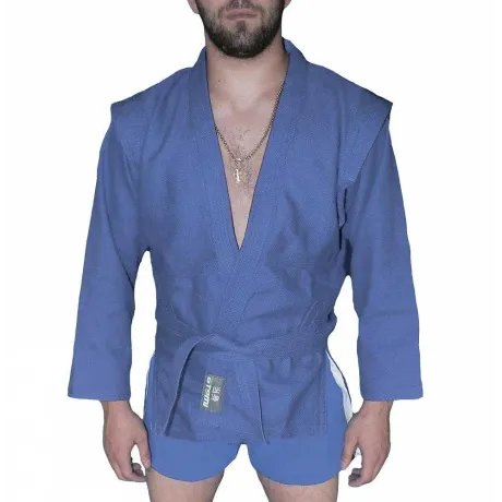 Куртка для самбо Atemi с поясом без подкладки, синяя, плотность 550 г/м2, размер 24, AX5