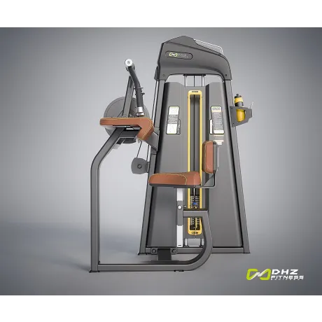 Трицепс-машина сидя. Прямая парта DHZ Seated Tricep - Flat Стек 105 кг E-1027В - Фото 3