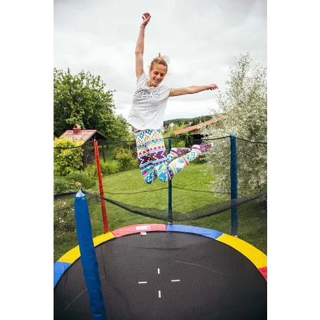 Батут Sundays Acrobat-D490 (с сеткой, разноцветный) - Фото 3