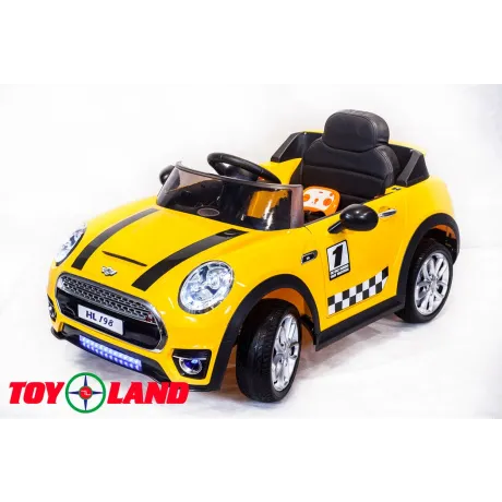 Электромобиль ToyLand Mini Cooper HL 198 желтый