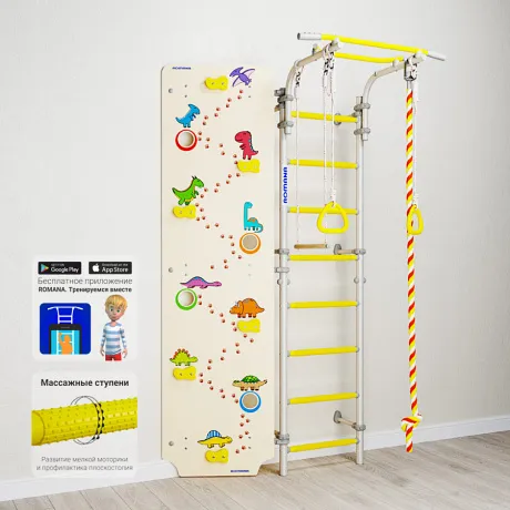 Шведская стенка ROMANA Next 1 + скалолаз NEW! ДСКМ-2С-8.06.Г1.490.18-24 - Фото 4