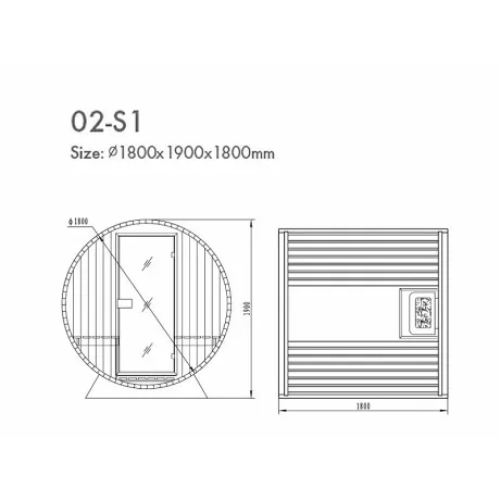 Традиционная сауна Kvimol H02-S1 - Фото 9