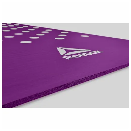 Тренировочный коврик (фитнес-мат) Reebok Белые Пятна, 7 мм, пурпурный RAMT-12235PL - Фото 2