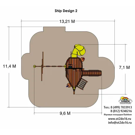 Детская площадка Rainbow Play Sistems Корабль Дизайн 2 - Фото 7