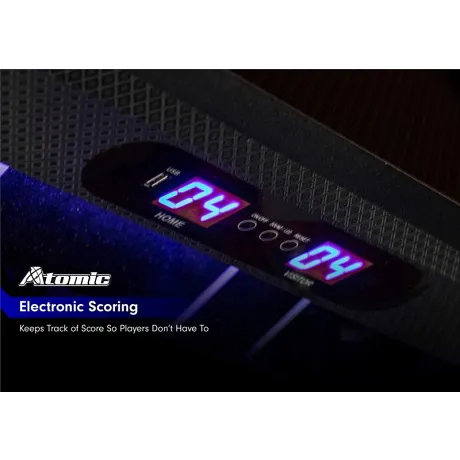 Настольный футбол (кикер) Atomic «Azure» (148x78x87 см, черный) - Фото 5