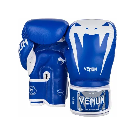 Перчатки боксерские Venum Giant 3.0 Blue/White Nappa Leather - Фото 2