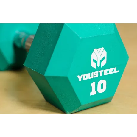 Гантель PU Yousteel 10 кг зеленая