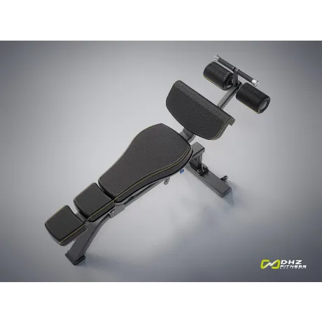 Скамья для пресса регулируемая DHZ Adjustable Decline Bench E-1037В - Фото 9