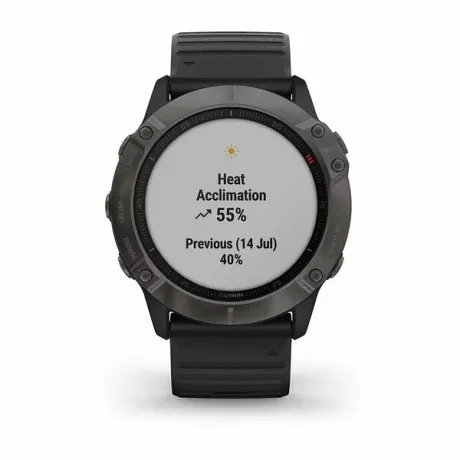 Часы Garmin FENIX 6X Sapphire серый DLC с черным ремешком - Фото 9