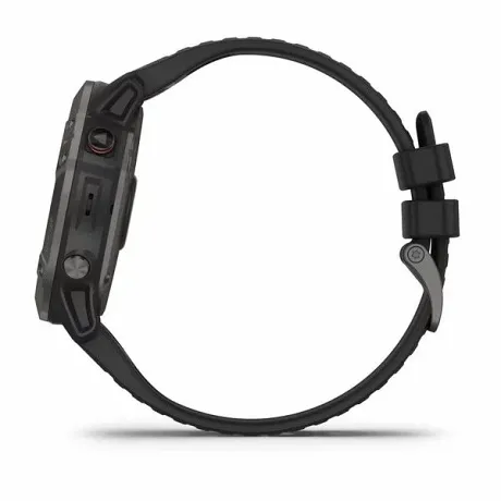 Часы Garmin FENIX 6X Sapphire серый DLC с черным ремешком - Фото 5