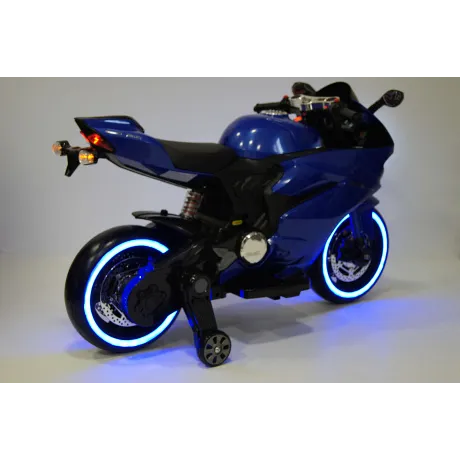 Мотоцикл RiverToys A001AA синий - Фото 7