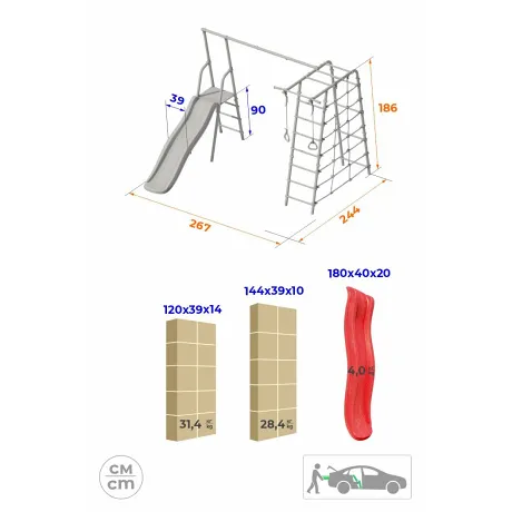 Дачный комплекс "Богатырь" БЕЗ КАЧЕЛЕЙ Romana R 103.07.04 (белый/желтый) - Фото 2