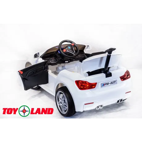 Электромобиль ToyLand BMW 3 PB 807 белый - Фото 5