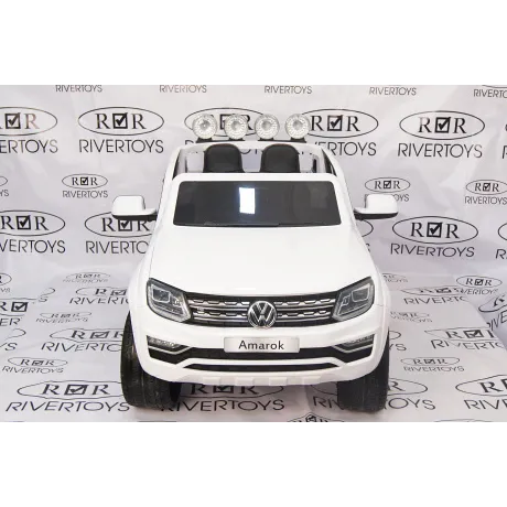 Электромобиль RiverToys VOLKSWAGEN-AMAROK-M999MM White - Фото 3