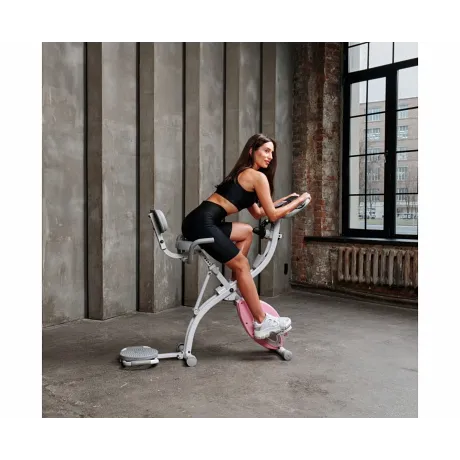 Велотренажер X-Bike DFC DavCreator Max PRO, бело-розовый - Фото 23