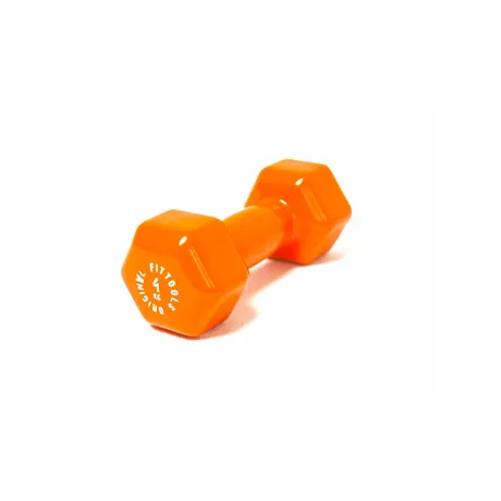 Гантель Original Fittools в виниловой оболочке 4 кг (Цвет - оранжевый)