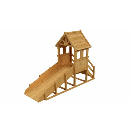 Зимняя деревянная заливная горка "Выше всех" Теремок, пропитка каштан Зимняя деревянная заливная горка "Выше всех" Теремок, пропитка каштан