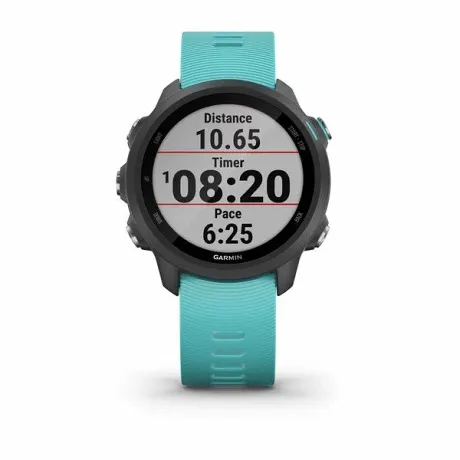 Смарт-часы с GPS Garmin FORERUNNER 245 Music черный с бирюзовым ремешком - Фото 3