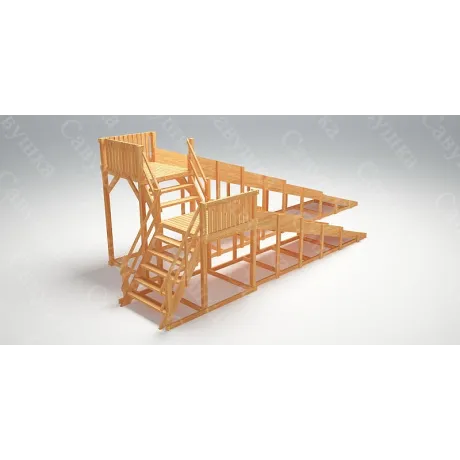 Зимняя деревянная горка Савушка "Зима wood-7" - Фото 4