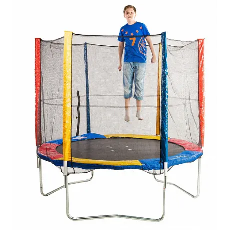 Батут Sundays Acrobat-D252 (с сеткой, разноцветный)