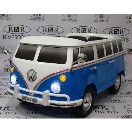 Электромобиль RiverToys VOLKSWAGEN X444XX (синий) - Фото 2