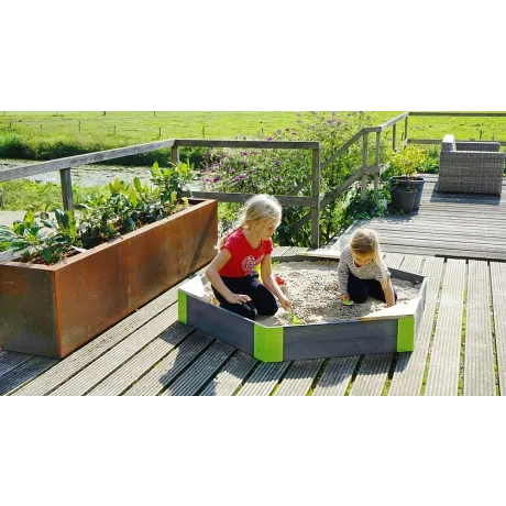 Песочница шестиугольная Exit Toys Акцент 160*140 см - Фото 4