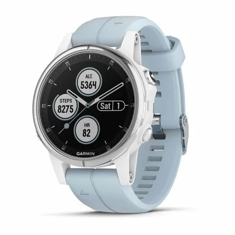 GPS-часы Garmin FENIX 5S PLUS белые с голубым ремешком