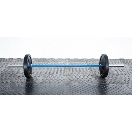 Цветной гриф для функционального тренинга STECTER 20 кг (тренировочный, цвет - синий/хром) - Фото 5