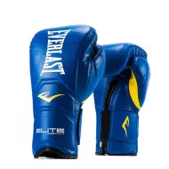 Перчатки тренировочные на липучке Everlast Elite Pro 14oz синий