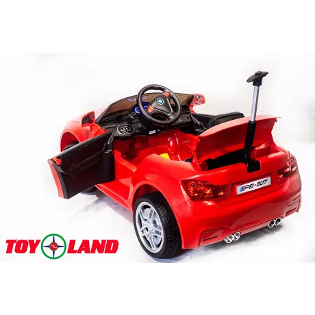 Электромобиль ToyLand BMW 3 PB 807 красный - Фото 5