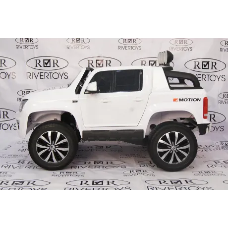 Электромобиль RiverToys VOLKSWAGEN-AMAROK-M999MM White - Фото 10