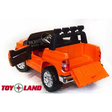 Детский электромобиль ToyLand TOYOTA TUNDRA MINI оранжевый - Фото 6