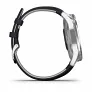 Смарт-часы Garmin VIVOMOVE LUXE серебристый с итальянским кожаным темно-синим ремешком - Фото 3
