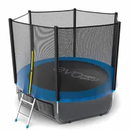 Большой батут EVO JUMP External 10ft (Blue) с внешней сеткой и лестницей + нижняя сеть