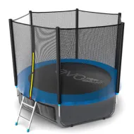 Батут с внешней сеткой и лестницей EVO JUMP External 10ft (Blue) + нижняя сеть