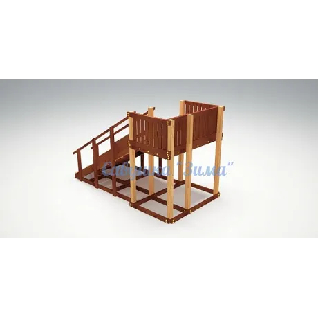 Зимняя деревянная  горка Савушка "Зима-3" - Фото 5