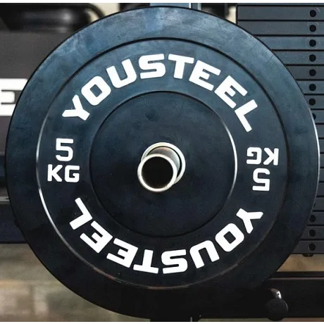 Диск каучуковый для штанги YouSteel тренировочный серый 5кг