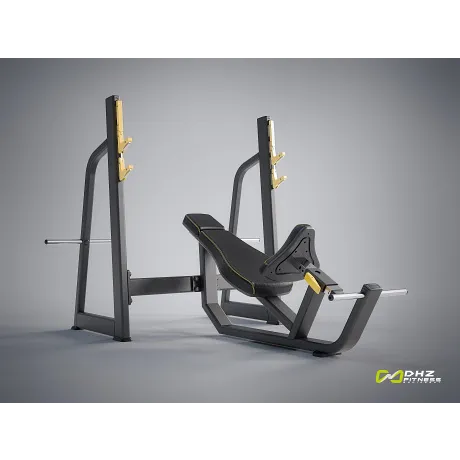 Скамья-стойка для жима под углом вверх DHZ Olympic Bench Incline E-1042В - Фото 8