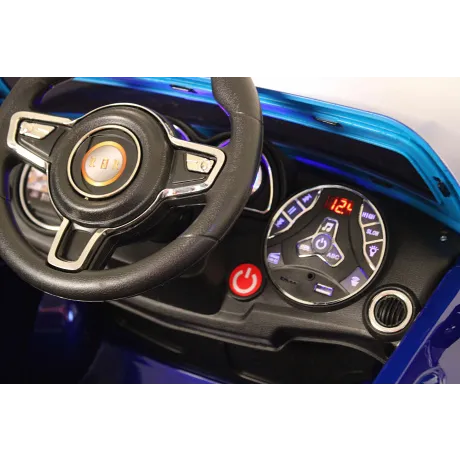 Электромобиль RiverToys Porsche Macan O005OO VIP (синий глянцевый) - Фото 5