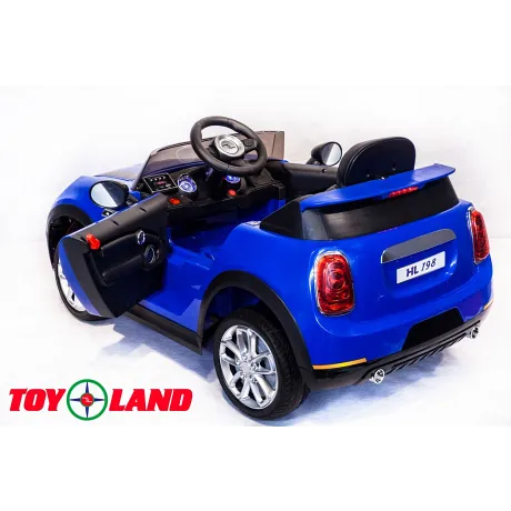 Электромобиль ToyLand Mini Cooper HL 198 синий - Фото 5